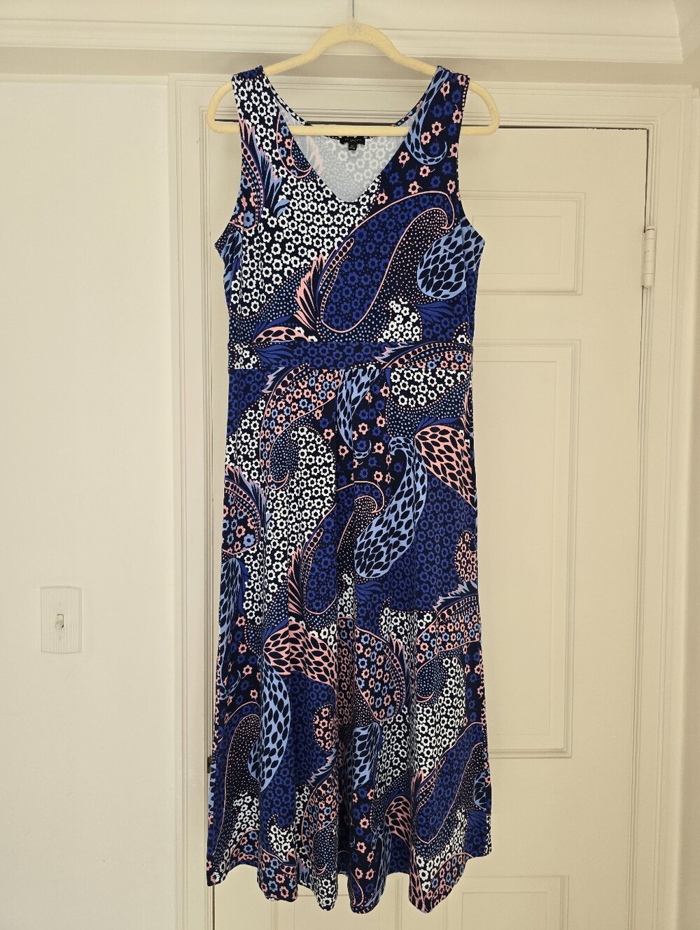 Talbots Petite Multicolored Sleeveless Maxi Dress